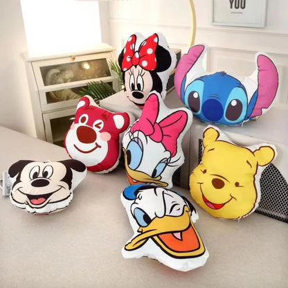 Disney Mickey, Minnie & Stitch Plush Pillows – Cute Car & Sofa Cushions