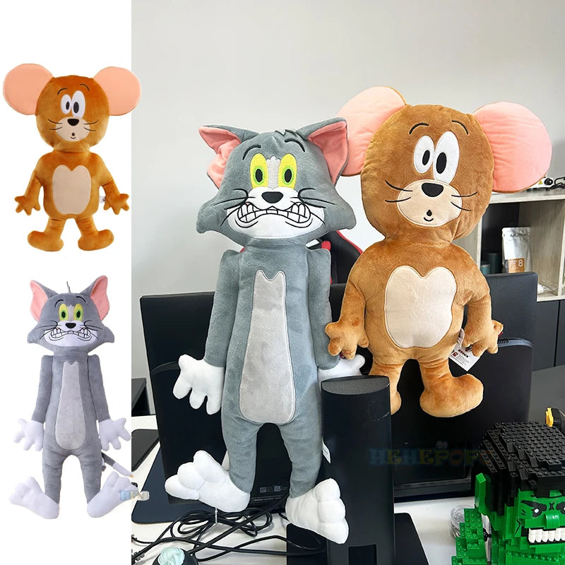50/60cm Tom and Jerry Plush Doll – Cute Squashed Pillow & Stuffed Toy - Chamberland Homes