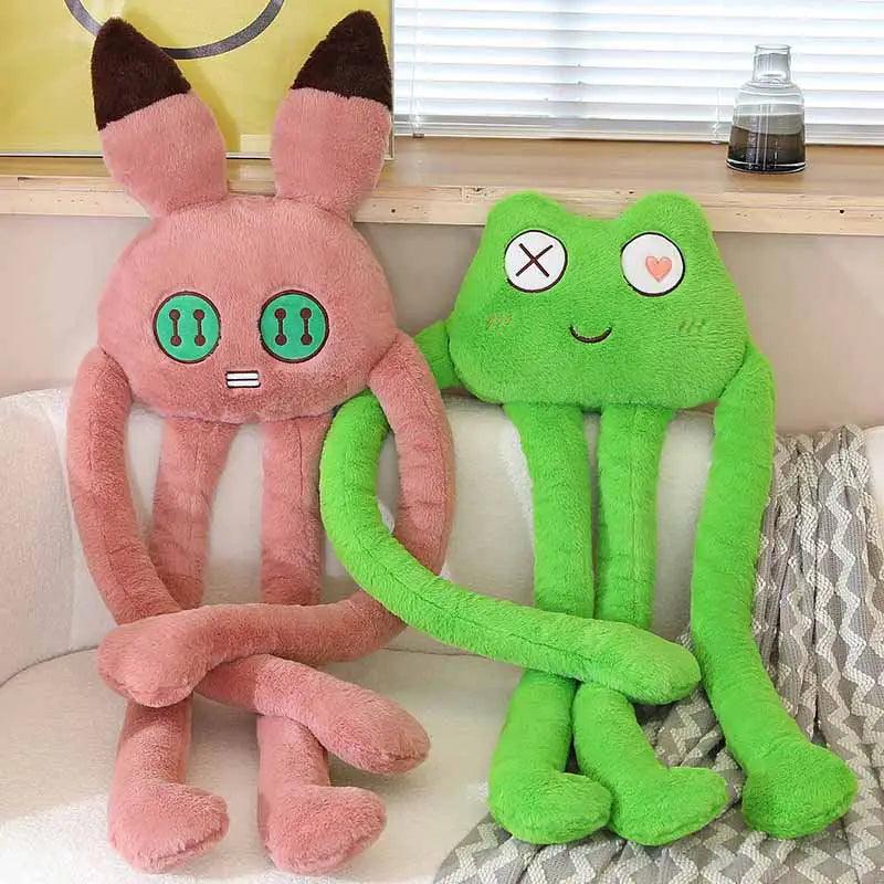 Long Legs Green Frog or Black Evil Cat Plush Toy