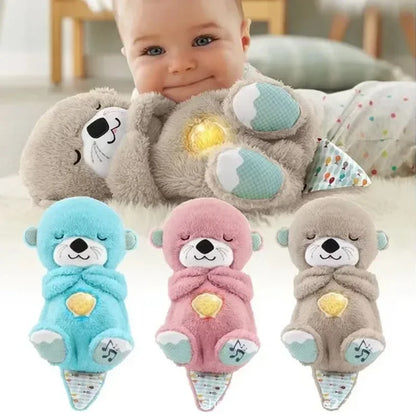 Baby Breath Baby Bear Soothing Otter Plush Toy – Music & Light Sleep Companion