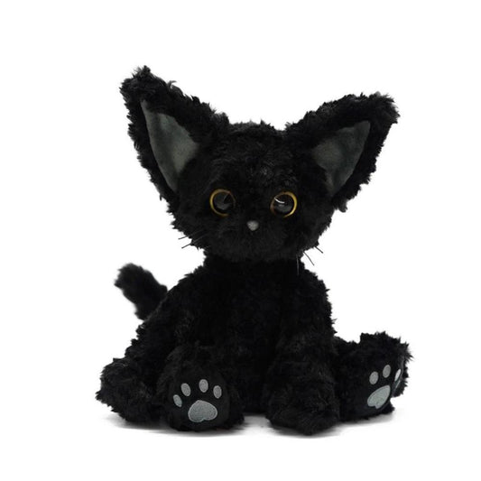 Cute Plaime Cat Plush Toy Curly KUKI Black Cat Plushie Doll