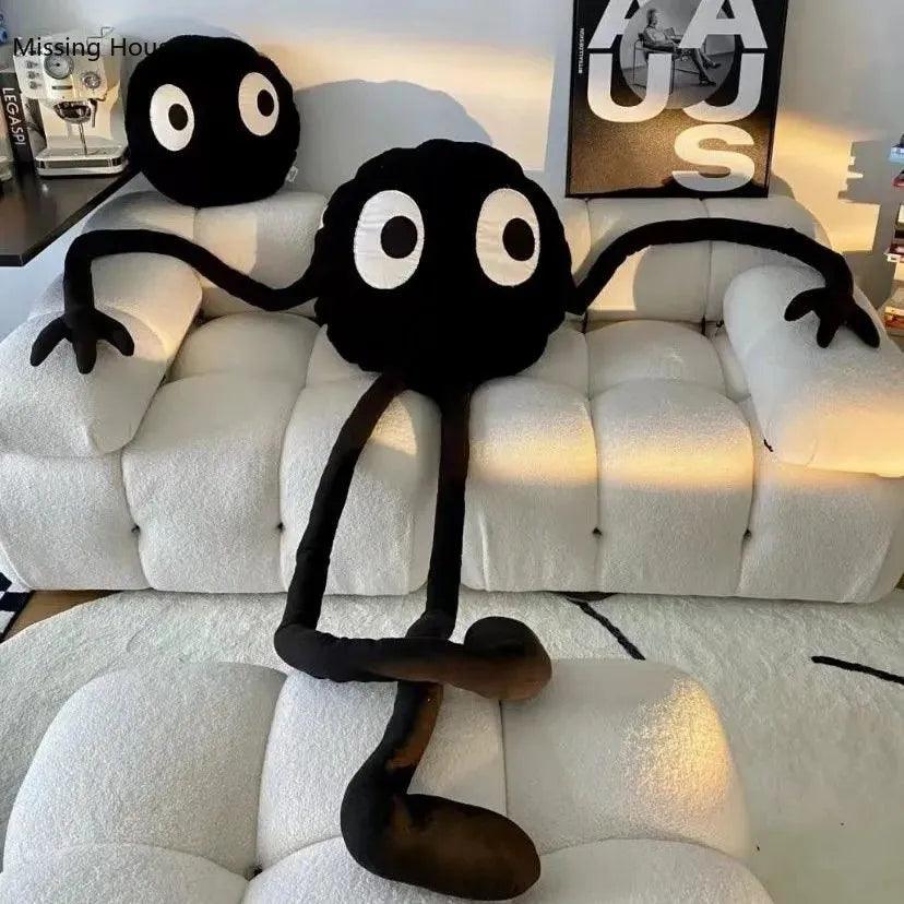 Cool Long Leg Black Coal Soft Plush Pillow Cushion Cartoon Anime Home Sofa Car Bedroom Cartoon Gift - CHAMBERLAND HOMES