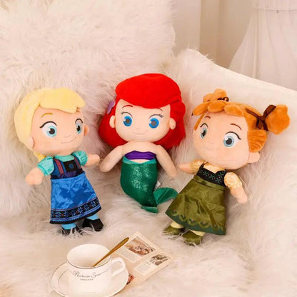 Princess Elsa & Ariel Mermaid Plush Dolls – Cute and Cuddly