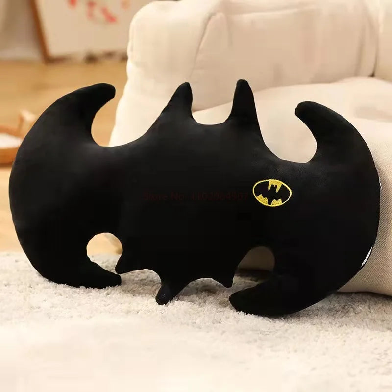 DC Batman Logo Pillow – Superhero Faux Leather Plush Toy & Sofa Cushion