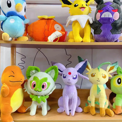 18-28cm Pokémon Plush Toys – Grookey, Leafeon, Mimikyu & More!