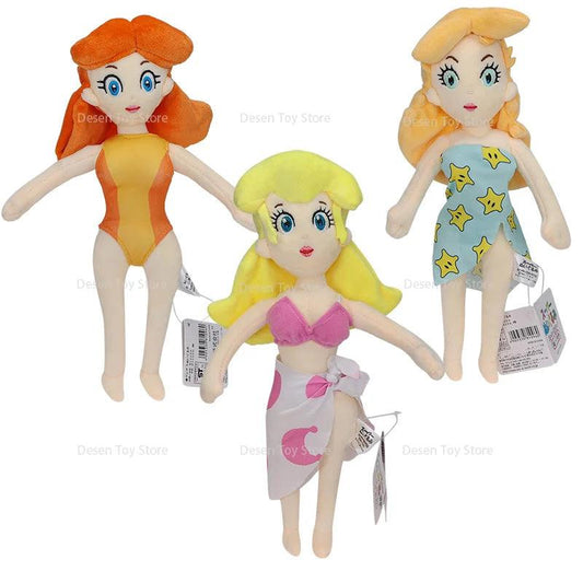 Mario Bros Plush Toys - Swimwear Princess Daisy, Peach, Rosalina Dolls