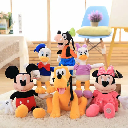 Disney Plush Toys (30/40cm) - Miaomiao House Minnie, Mickey, Pluto, Goofy & More