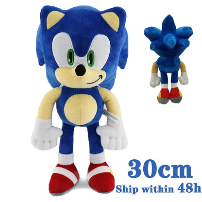 30CM Super Sonic Plush Toy – Hedgehog, Amy Rose, Knuckles, & Tails for Kids