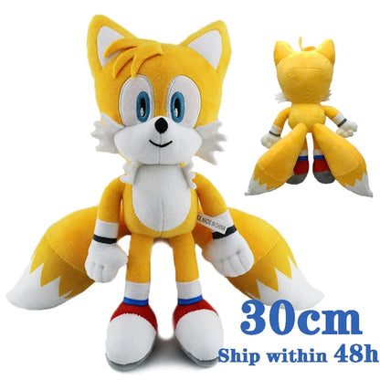 30CM Super Sonic Plush Toy – Hedgehog, Amy Rose, Knuckles, & Tails for Kids