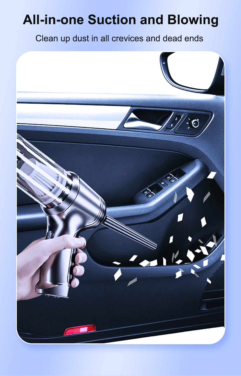 Car Vacuum Cleaner 95000PA | Wireless Handheld 2-in-1 Blower - Chamberland Homes