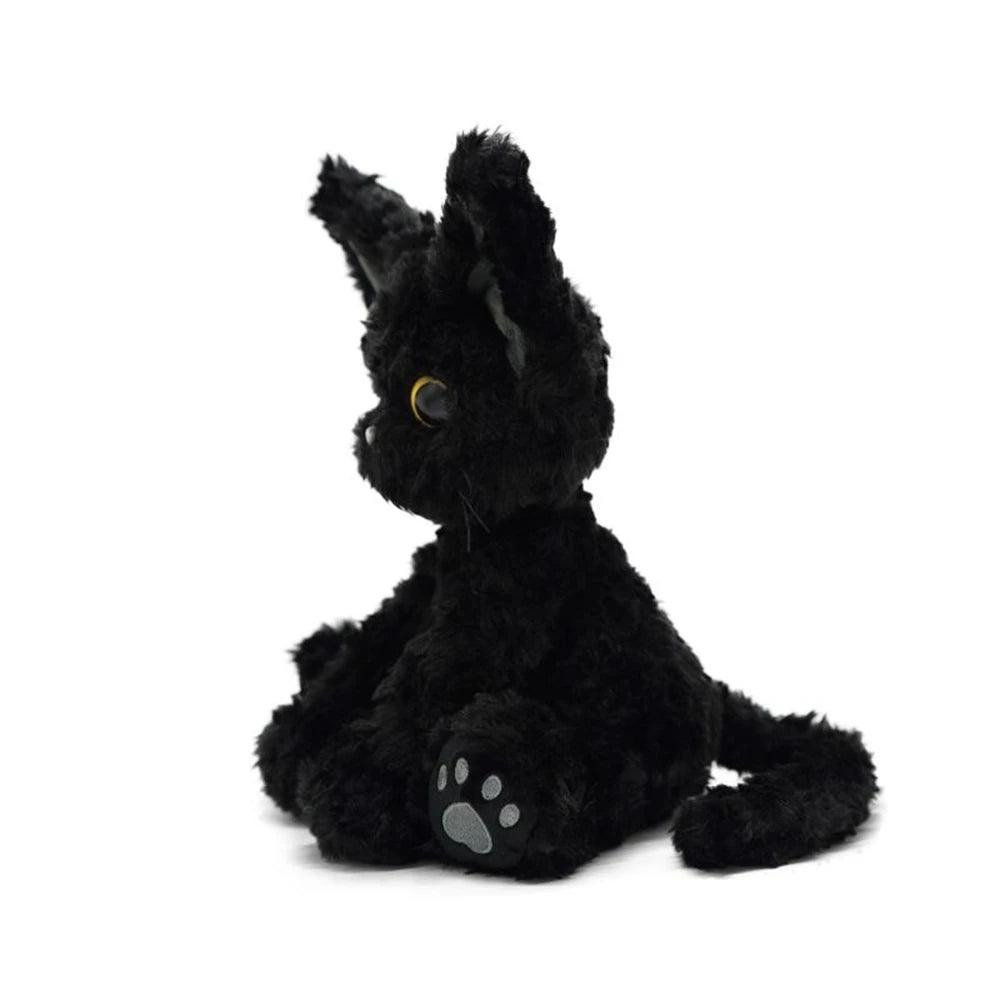 Cute Plaime Cat Plush Toy Curly KUKI Black Cat Plushie Doll