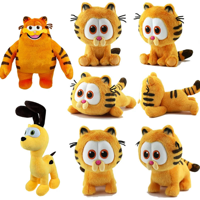 Yellow Striped Cat Plush Toy – Cute 1/5pc Doll Cushion & Pillow for Kids