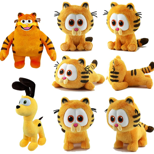 Yellow Striped Cat Plush Toy – Cute 1/5pc Doll Cushion & Pillow for Kids