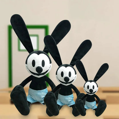 Aoger Disney 40cm Oswald the Lucky Rabbit Plush Toy – Black & White Mickey Doll