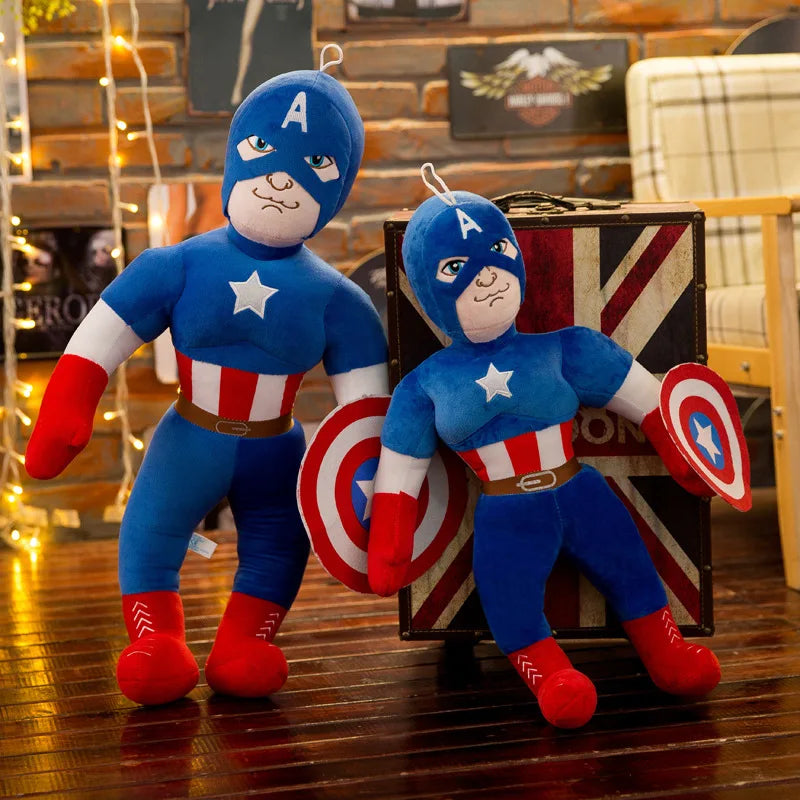 Captain America Plush Toys – 45/55/70cm Avengers Soft Pillow & Stuffed Doll