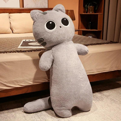 Big Lovely Soft Long Cat Pillow Stuffed Plush Toys Nap Pillow Home Comfort Cushion Kids Birthday Gift Cute Plushies Friend Gift - CHAMBERLAND HOMES