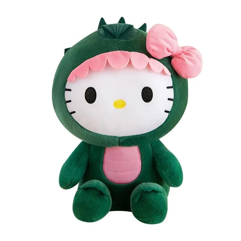 35/50/65cm Sanrio Kawaii Hello Kitty Dinosaur Plush Toy