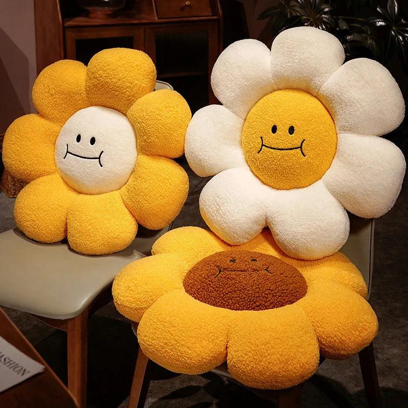 Sunflower Seat Cushion with Window Seat Design Beautiful and Comfortable Chair Pad for Living Room - CHAMBERLAND HOMES