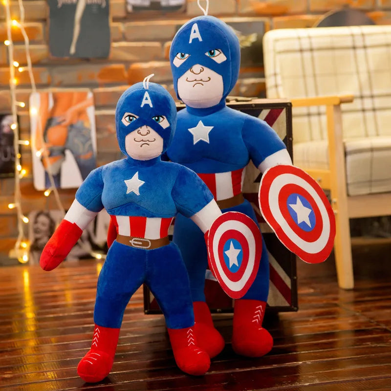 Captain America Plush Toys – 45/55/70cm Avengers Soft Pillow & Stuffed Doll