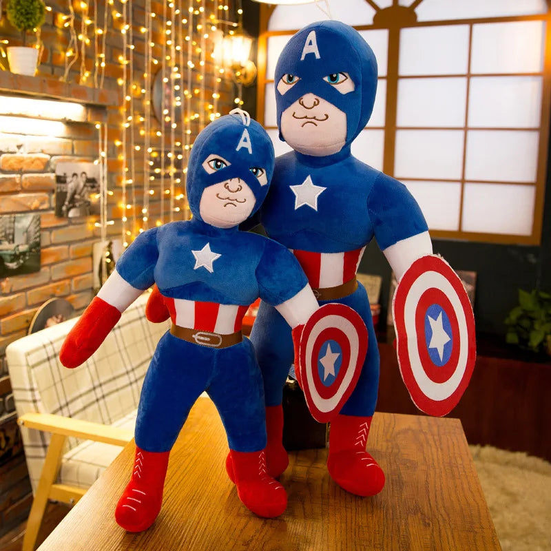 Captain America Plush Toys – 45/55/70cm Avengers Soft Pillow & Stuffed Doll