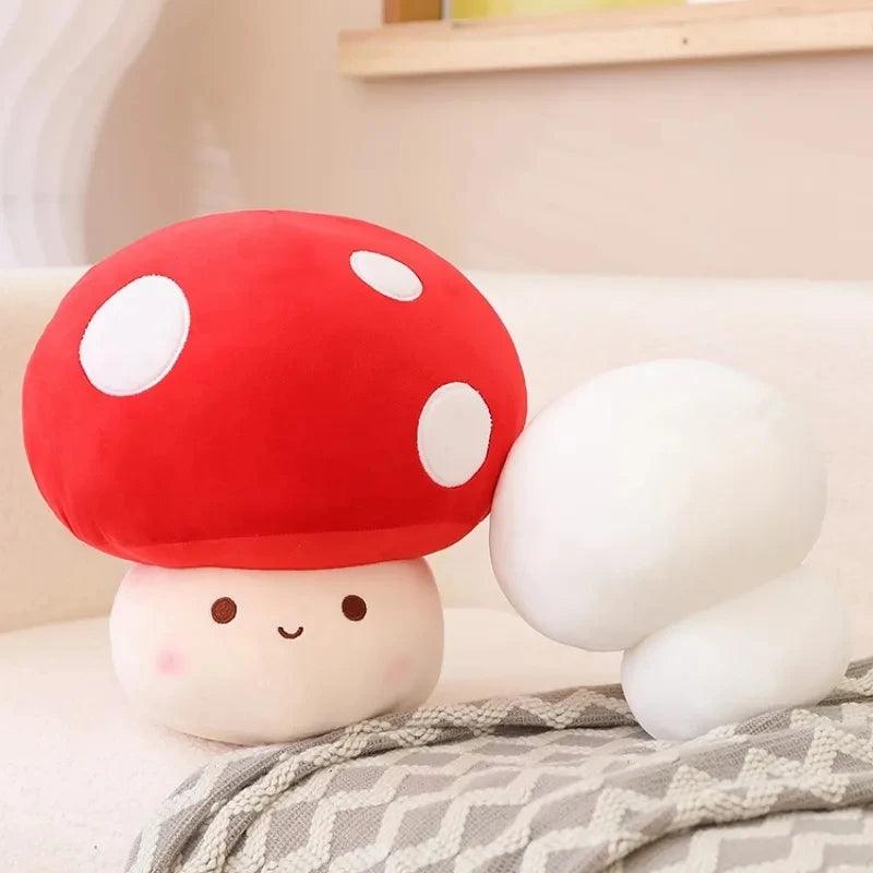 TOAD - 23cm Cute Mushroom Plush Toy Stuffed Soft Lifelike Plant Kawaii Shiitake Mushroom Doll - CHAMBERLAND HOMES