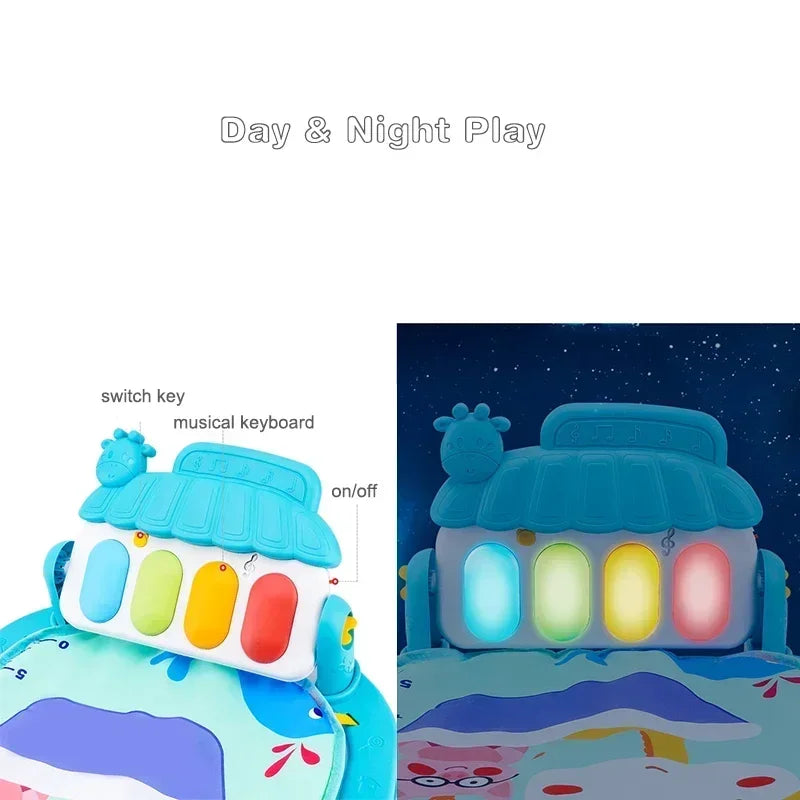 Baby Activity Gym Rack with Piano & Musical Play Mat (0-36 Months) - Chamberland Homes