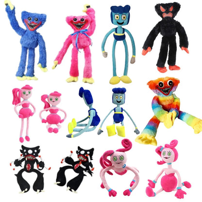 Poppy Playtime Plush Toys: Mommy Long Legs, Wuggy, Huggy, Bunzo Bunny, & Bron