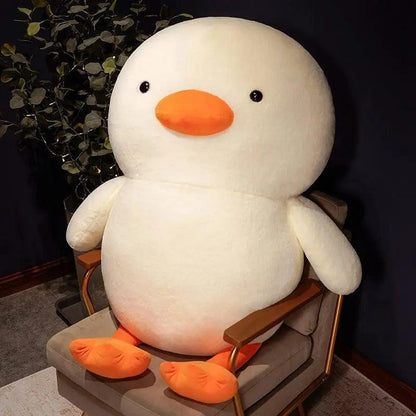 100cm New Fat Cute White Duck Plush Toy Soft Stuffed Cartoon Animal Goose Doll Hug Pillow Sofa Cushion Best Gift for Girls - CHAMBERLAND HOMES