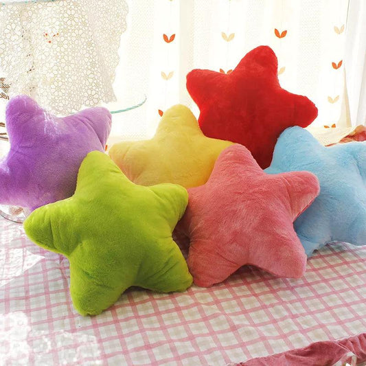 Star Pillow Plush Pillow Home Decoration Yellow Pink Red Sofa Ornaments Soft Bedroom Sleeping Pillow Cushion - CHAMBERLAND HOMES