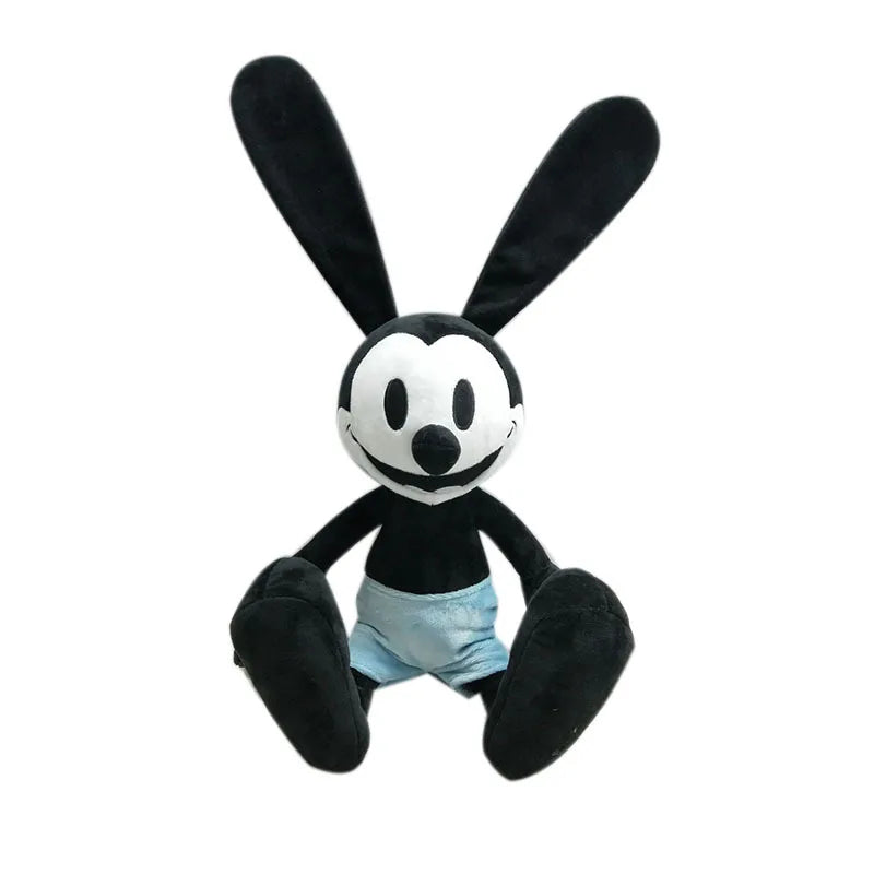 Aoger Disney 40cm Oswald the Lucky Rabbit Plush Toy – Black & White Mickey Doll