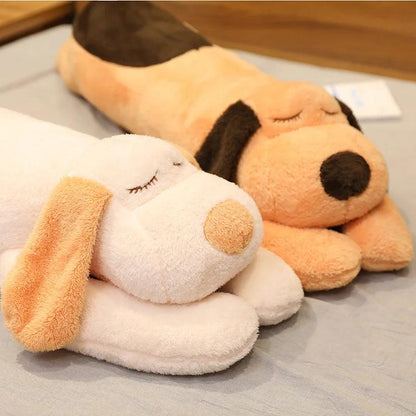 150CM Giant Lovely Soft Down Cotton Dog Plush Pillow Doll Stuffed Pet Doll Baby Long Sleep Pillow Accompany Gift for Girlfriend - CHAMBERLAND HOMES