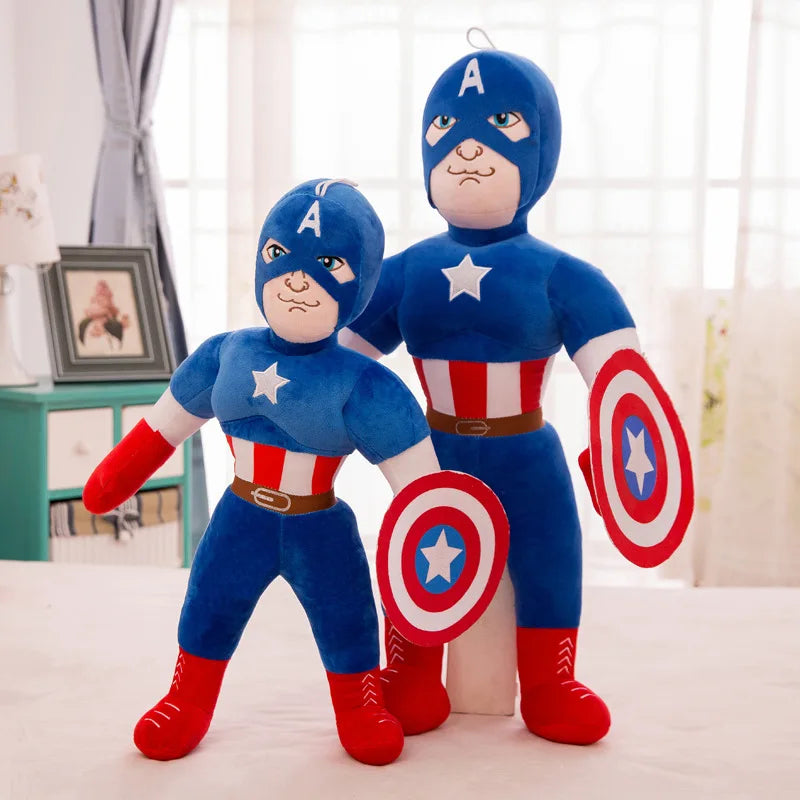 Captain America Plush Toys – 45/55/70cm Avengers Soft Pillow & Stuffed Doll