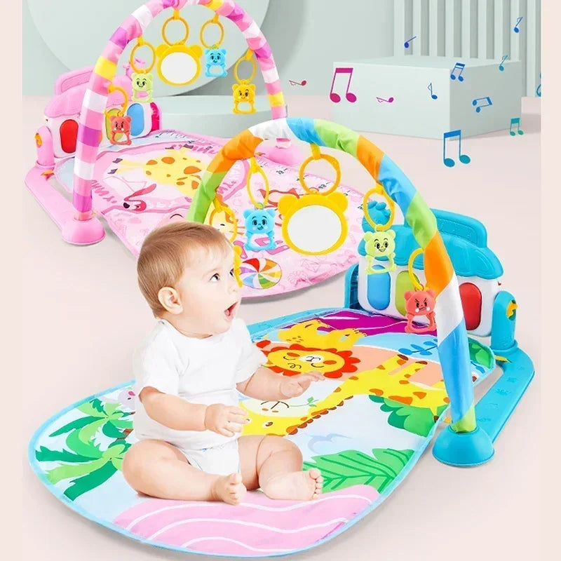 Baby Activity Gym Rack with Piano & Musical Play Mat (0-36 Months) - Chamberland Homes