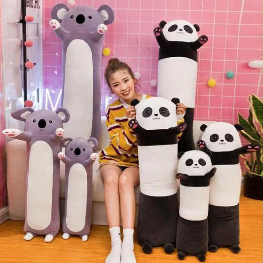 Cute Long Cat Panda Pillow Plush Toys Stuffed Pause Office Nap Pillow Bed Sleep Pillow Home Gift Doll for Kids Girl - CHAMBERLAND HOMES