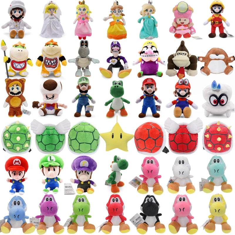 Mario Bros Plush Toys – Luigi, Yoshi, Peach, Bowser & More!