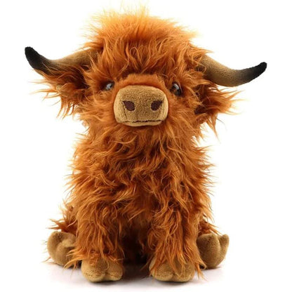 Highland Cow Plush Toy - Soft Animal Doll Plushie