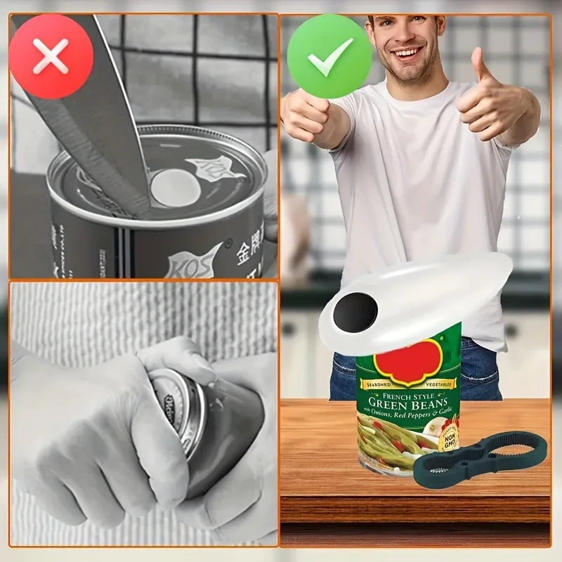 One-Touch Can Opener | Effortless, Safe, Smooth Kitchen Gadget - Chamberland Homes