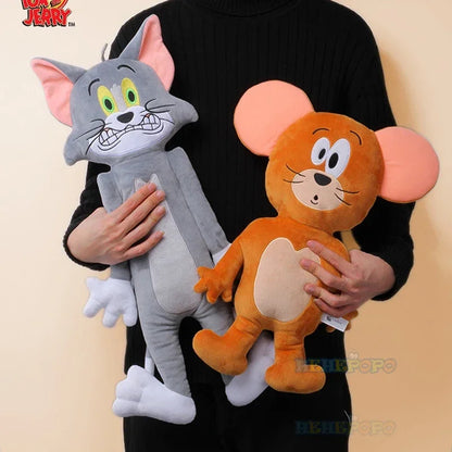 50/60cm Tom and Jerry Plush Doll – Cute Squashed Pillow & Stuffed Toy