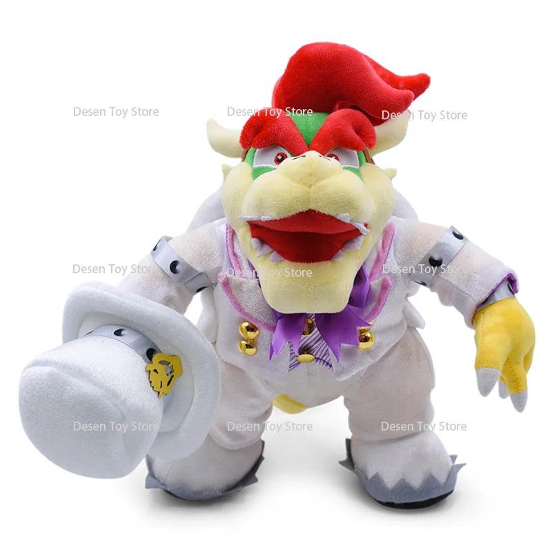 2 Style Super Mario Bros Plush Toys Wedding Dress Bowser Princess Peach