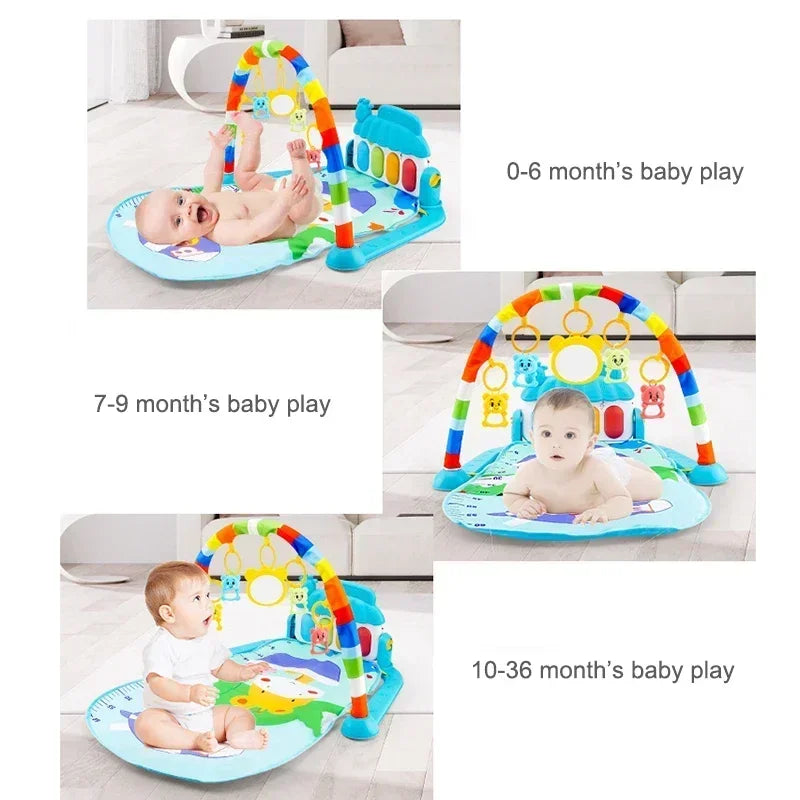 Baby Activity Gym Rack with Piano & Musical Play Mat (0-36 Months) - Chamberland Homes