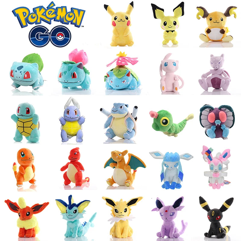 20cm Pokémon Plush – Blastoise, Pikachu, Charizard & More for Kids