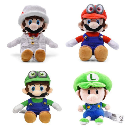 Mario Bros Luigi Plush Toys Siting Wedding Dress Luigi Mario Plushie