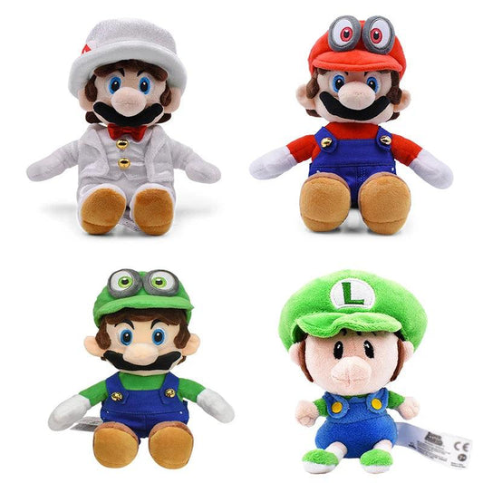 Mario Bros Luigi Plush Toys Siting Wedding Dress Luigi Mario Plushie