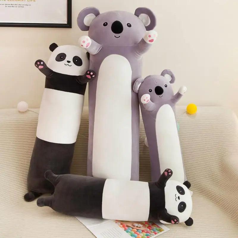 Cute Long Cat Panda Pillow Plush Toys Stuffed Pause Office Nap Pillow Bed Sleep Pillow Home Gift Doll for Kids Girl - CHAMBERLAND HOMES