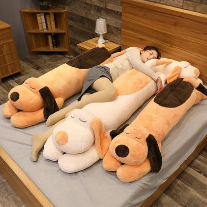 150CM Giant Lovely Soft Down Cotton Dog Plush Pillow Doll Stuffed Pet Doll Baby Long Sleep Pillow Accompany Gift for Girlfriend - CHAMBERLAND HOMES