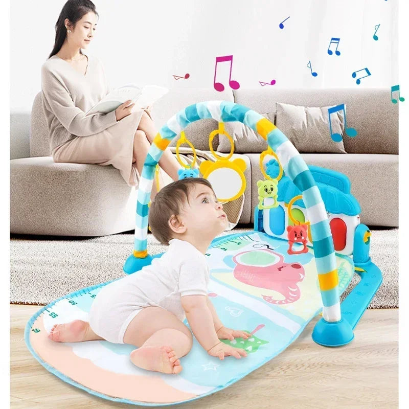 Baby Activity Gym Rack with Piano & Musical Play Mat (0-36 Months) - Chamberland Homes
