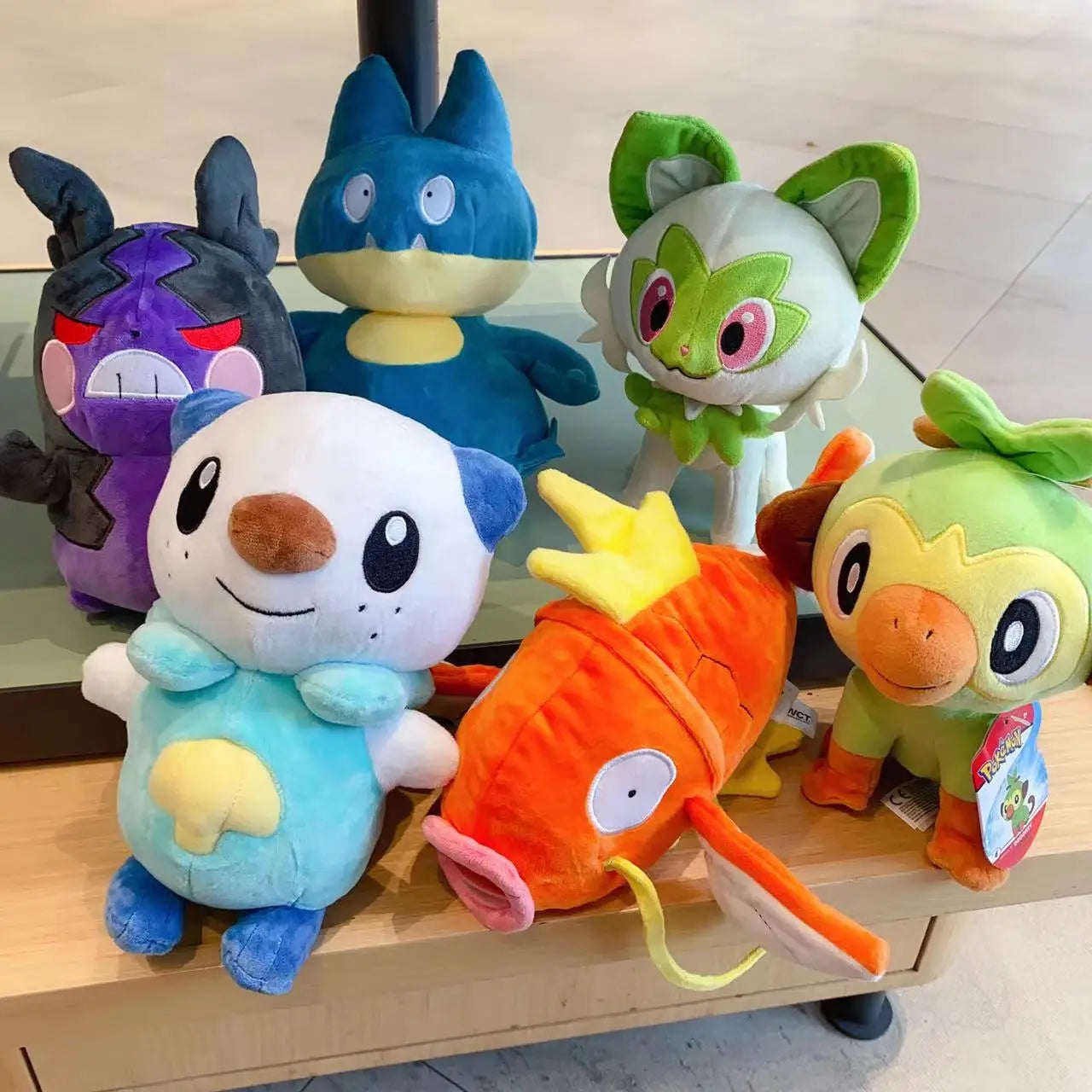 18-28cm Pokémon Plush Toys – Grookey, Leafeon, Mimikyu & More!