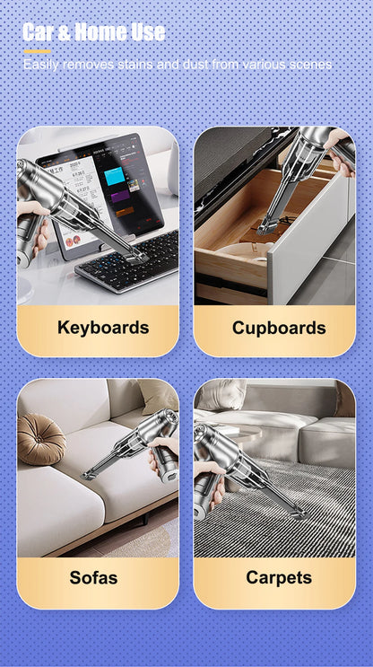 Car Vacuum Cleaner 95000PA | Wireless Handheld 2-in-1 Blower - Chamberland Homes