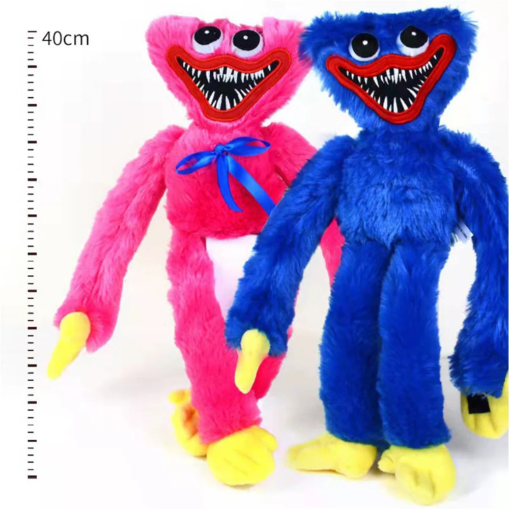 40cm Huggy Wuggy Stuffed Plush Toy – Spooky Soft Horror Doll for Kids!