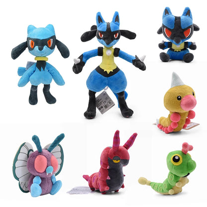 Original Pokémon Riolu & Lucario Plush – Kawaii Stuffed Dolls for Boys